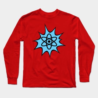 Dynamic Atomic symbol cartoon style science geek gifts Long Sleeve T-Shirt